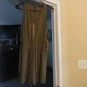 Army green shorts set Romper